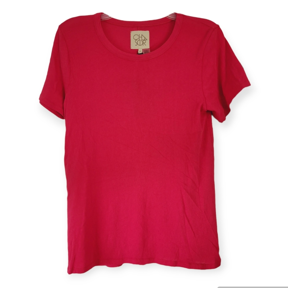 CHASER Women's Cotton Basics Seamed Back T-Shirt - Picture 1 of 3